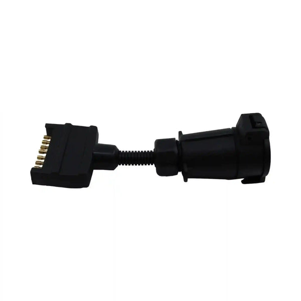 BMPRO Holroyd Trailer Plug Adaptor - 7 Way Flat to 7 Pin Large Round Socket - Everything Caravans