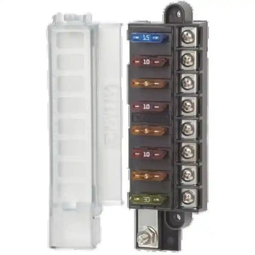 BS-5046B Bluesea Blade Fuse Block – Compact 8 Circuit and Cover 1
