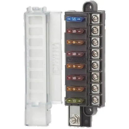 BS-5046B Bluesea Blade Fuse Block – Compact 8 Circuit and Cover 1