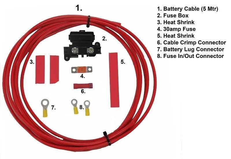 Black Jack Wiring Kit for Electric Jockey Wheel Everything Caravans