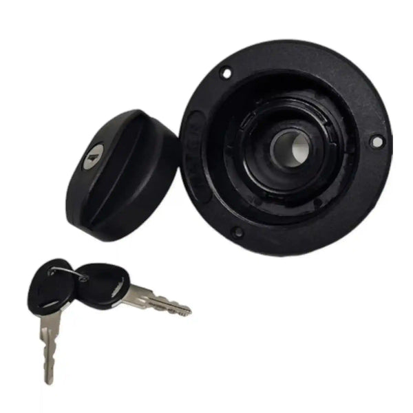 Black Lockable Water Filler Complete with Cap and Keys for RV and Caravans - Everything Caravans