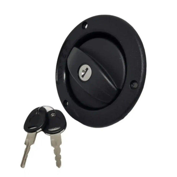 Black Lockable Water Filler Complete with Cap and Keys for RV and Caravans - Everything Caravans