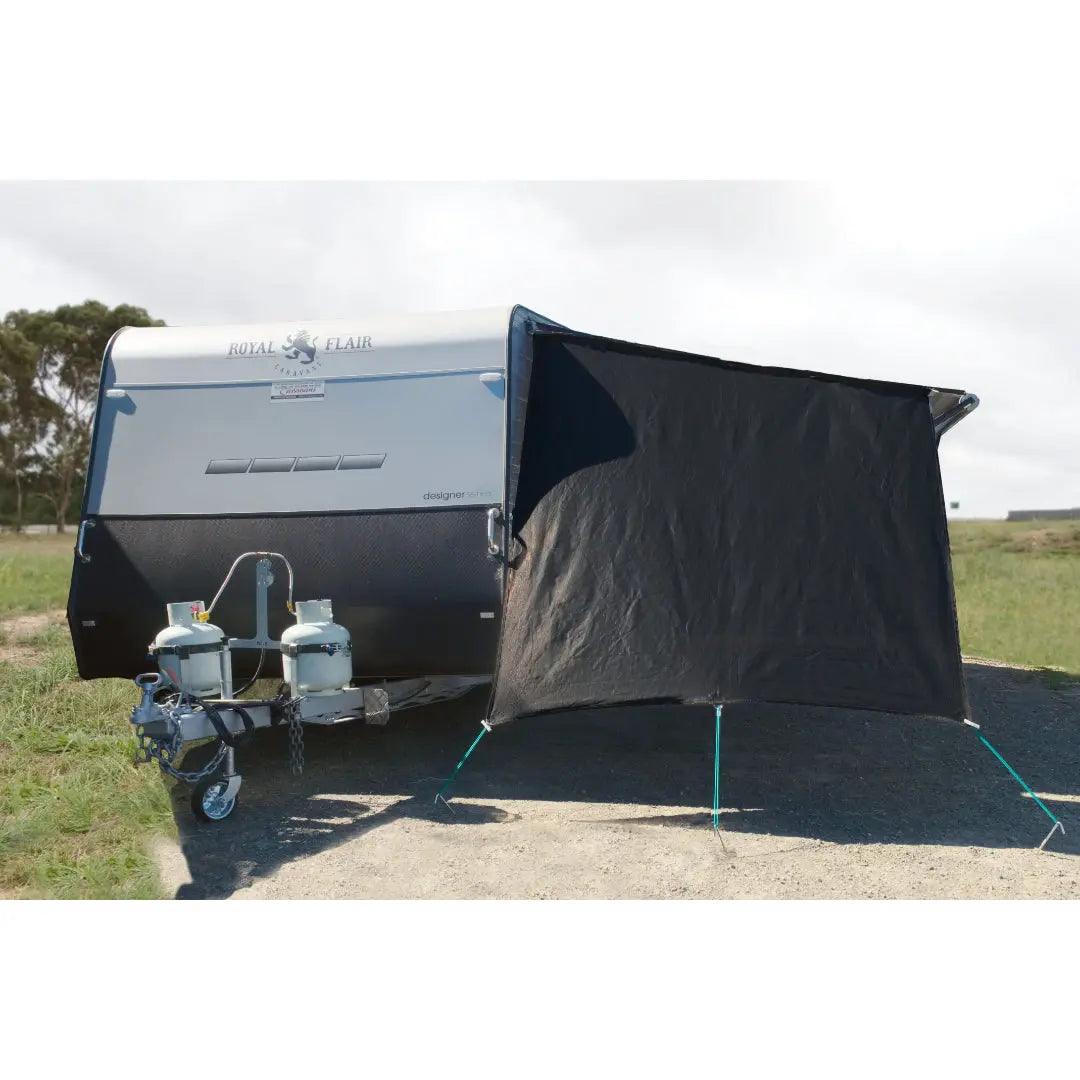 Black Supex Privacy Screen for Caravan End Wall - Everything Caravans