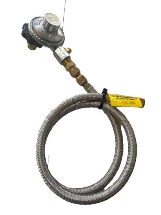 Braided Gas Hose and Regulator for Chescold 3 Way Fridge Gas Components