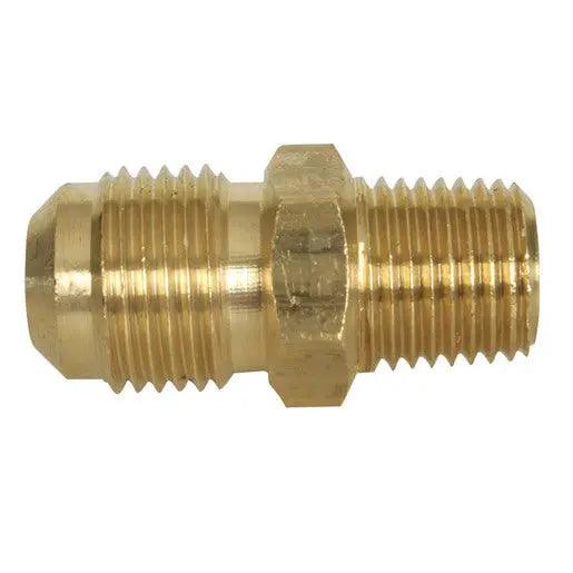 Brass Gas fitting 3-8 Flare Union for 1-4 Taper Thread - Everything Caravans