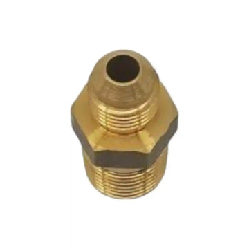 Brass Gas fitting 3-8 Male Flare to 1-2 BSP Male Threaded Adaptor - Everything Caravans