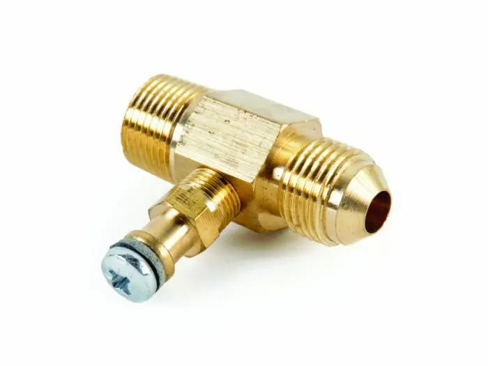 Brass Gas fitting 3-8 Test Point with 3-8 Flare for 3-8 Copper Pipe Gas Components
