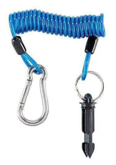 Breaksafe Breakaway Coil Cable and Stainless Steel Quick Release Clip - Everything Caravans