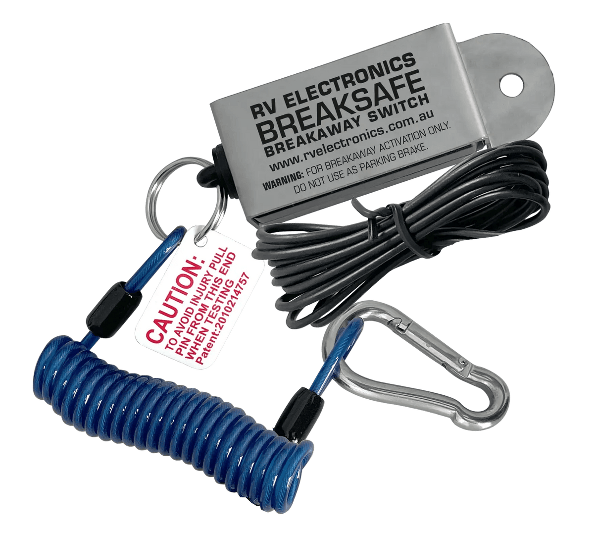 Breaksafe Breakaway Switch with Coil Cable Everything Caravans
