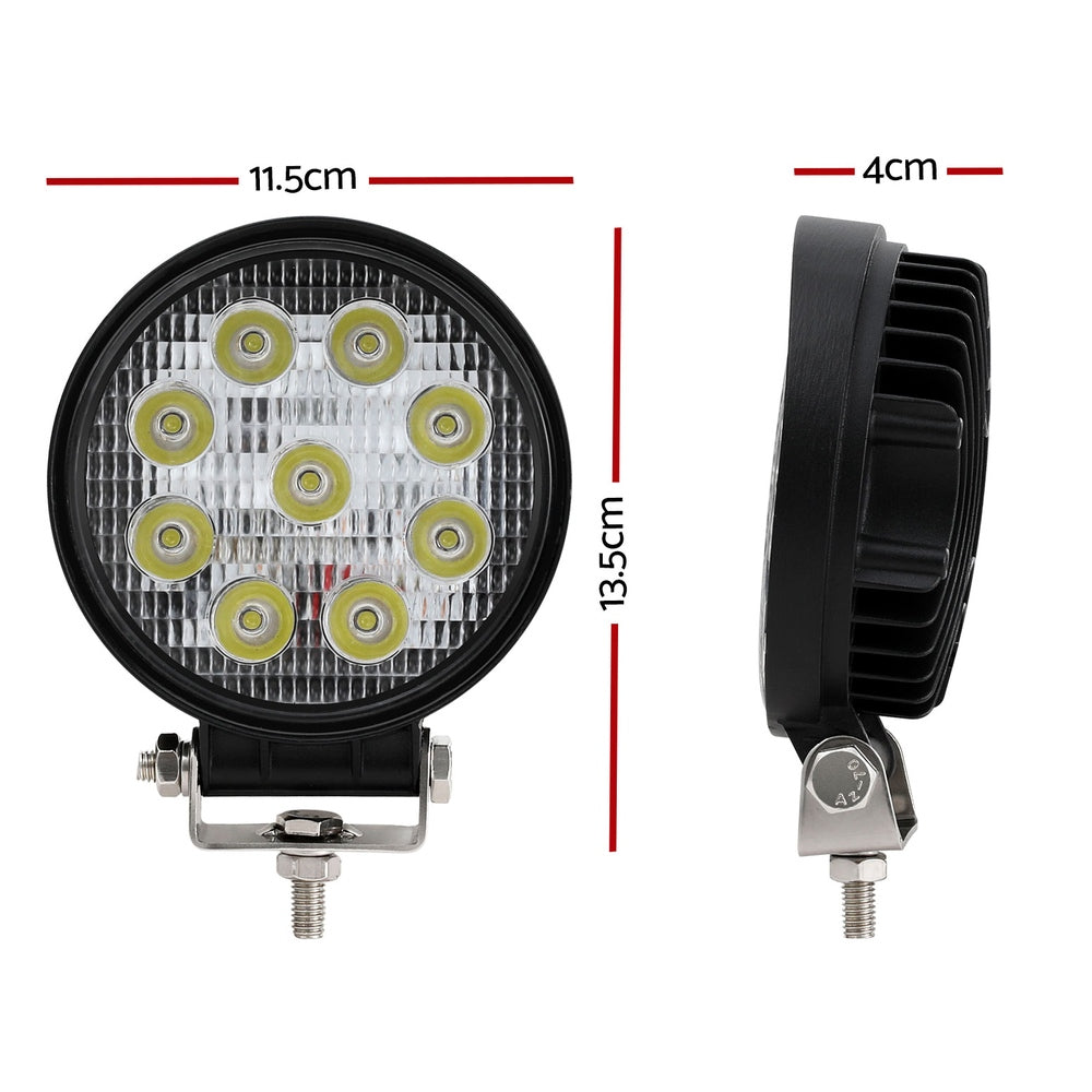 LED Driving Lights 4.5 Inch Flood Spot 12V 24V - Pair