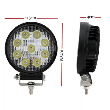 LED Driving Lights 4.5 Inch Flood Spot 12V 24V - Pair