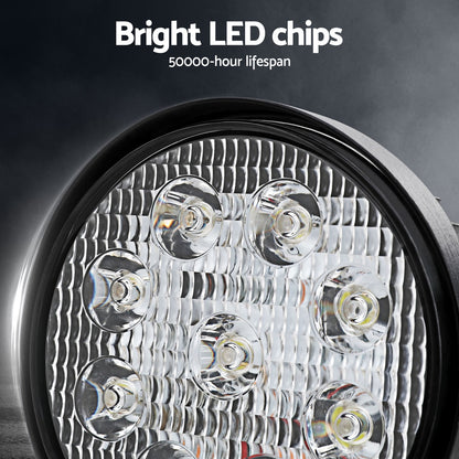 LED Driving Lights 4.5 Inch Flood Spot 12V 24V - Pair