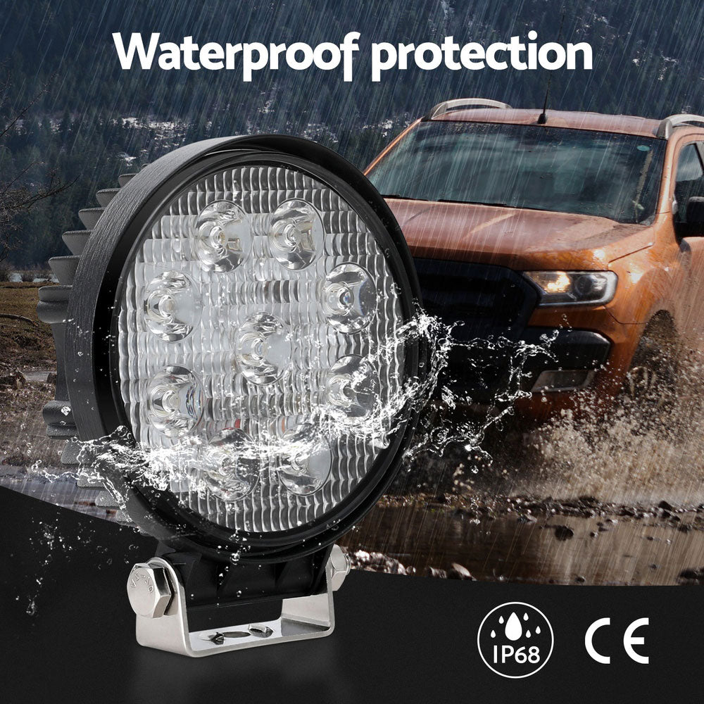 LED Driving Lights 4.5 Inch Flood Spot 12V 24V - Pair