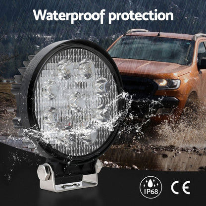 LED Driving Lights 4.5 Inch Flood Spot 12V 24V - Pair