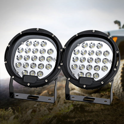 LED Driving Lights 7 Inch Flood Spot 12V 24V - Pair