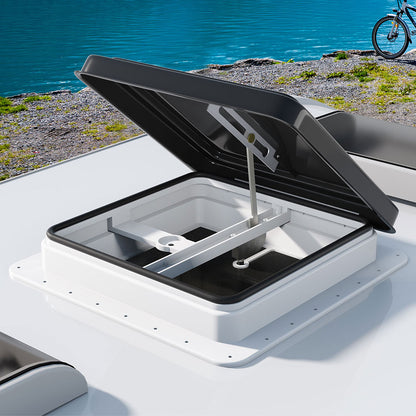 Caravan Roof Hatch Exhaust Vent 350x350mm Black