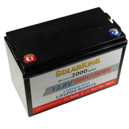 CB-100-12-100 100 amp Solarking Lithium Battery 12.8 volt with Bms Direct Replacement