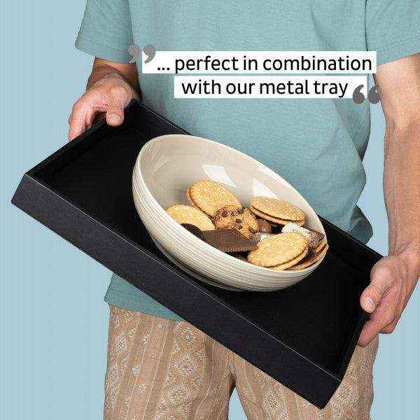 Magnetic Food Bowl 25cm IVORY By Silwy - Everything Caravans
