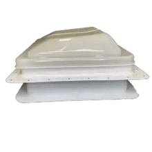 Coast RV 14X14 White Wind-Up Roof Vent with 12v Fan - Everything Caravans