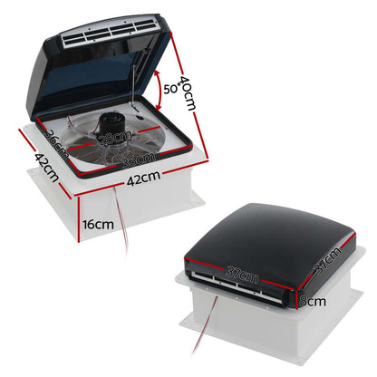 Caravan Roof Hatch 12V Fan Reversible Air