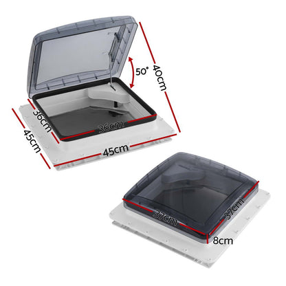 Caravan Roof Hatch White 35.5cm x 35.5cm