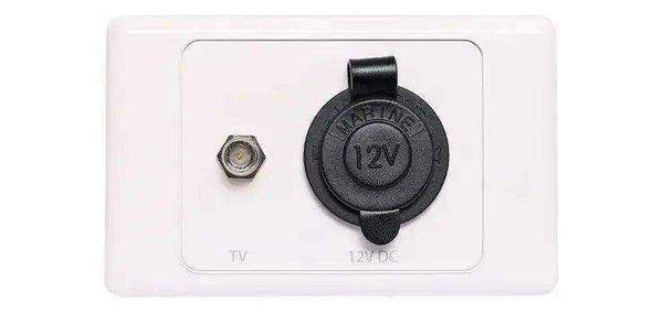 Caravan Antenna with 12v Cigarette Socket Wall Plate - Everything Caravans