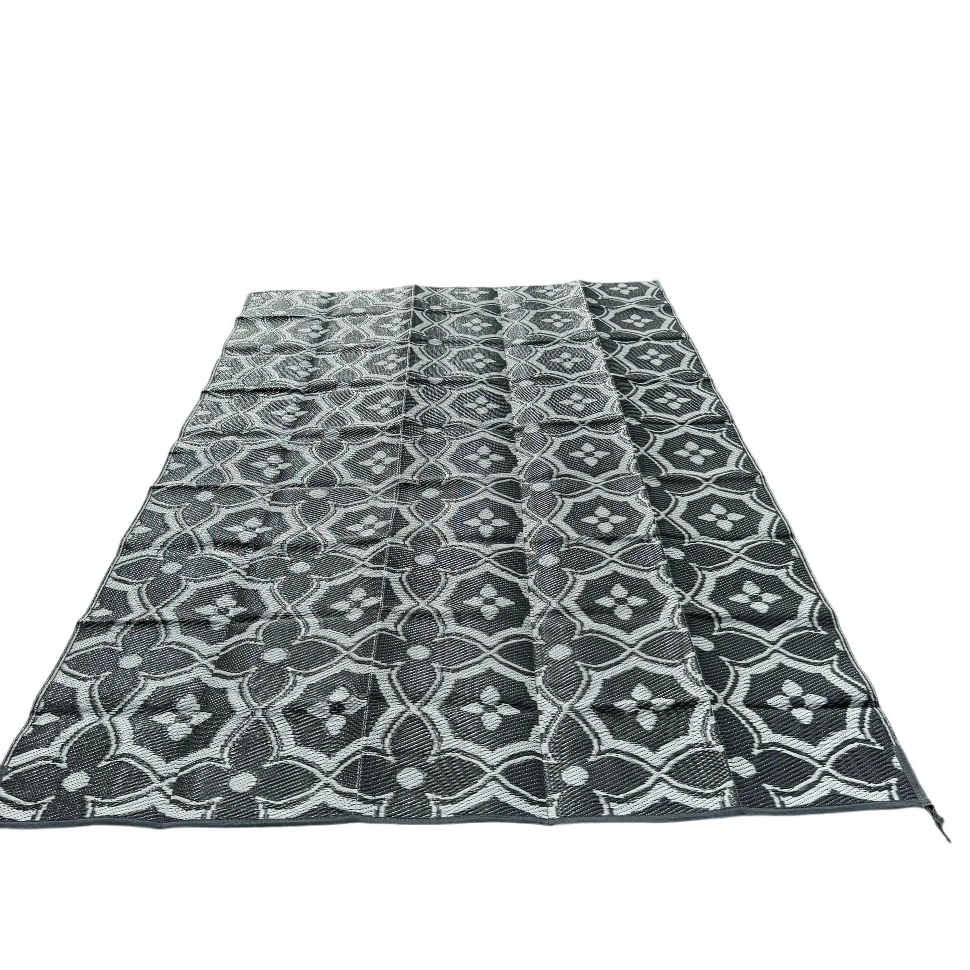 Caravan Camping Mat Classic Grey White 1.8m x 2.74m - Everything Caravans