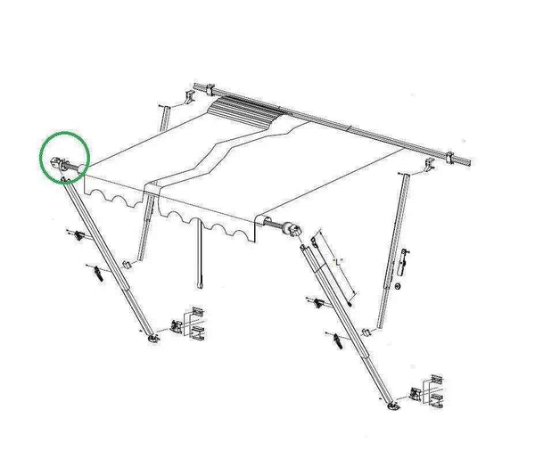 Carefree Awning Spring Assembly Non Cam End for 8' to 18' Awning - Everything Caravans