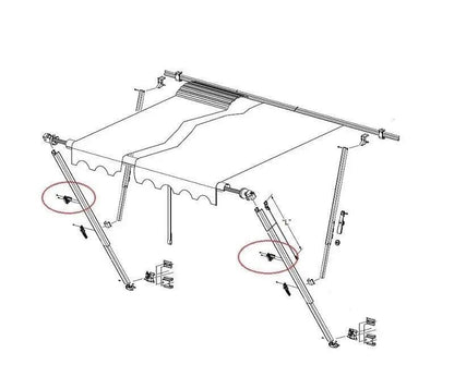 Carefree Awning White Travel Lock 901017W - Everything Caravans