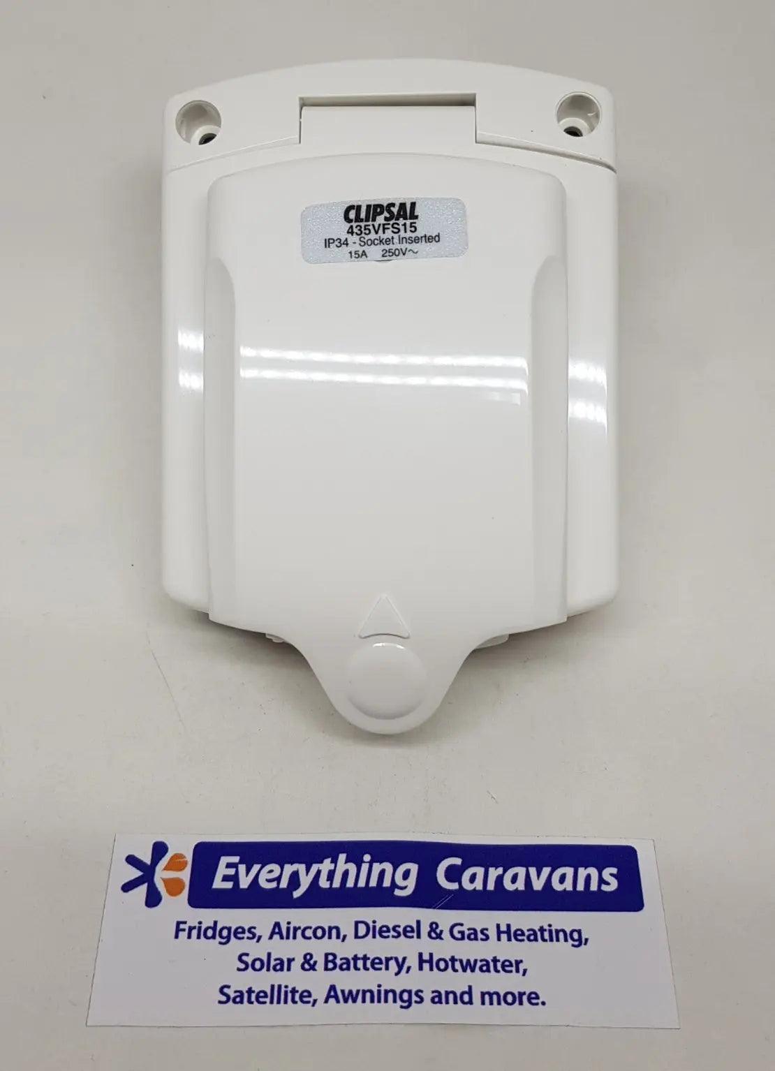 Clipsal External 15amp Power inlet 240volt White New Type - Everything Caravans