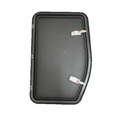 Coast Access Door 8 - Black 370 x 595 Closed Side RV Hatch - Everything Caravans