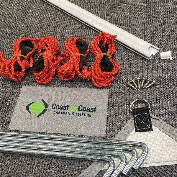 Coast Fridge Black Shade Screen with Black Sail Track - Everything Caravans