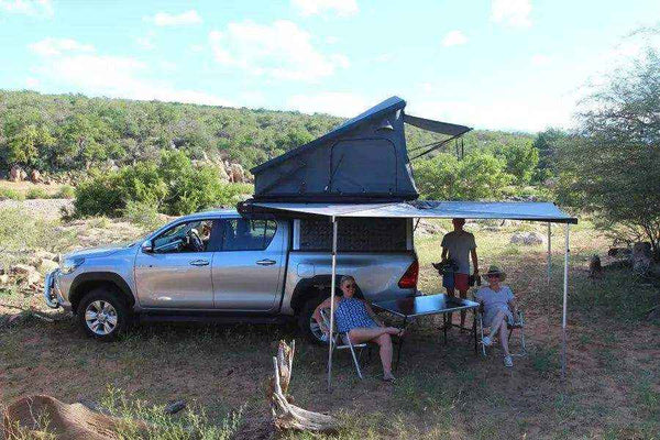 Eezi-Awn Bat 270 Awning Freestanding Left Side Mount Beige - Black Friday Sale - Everything Caravans
