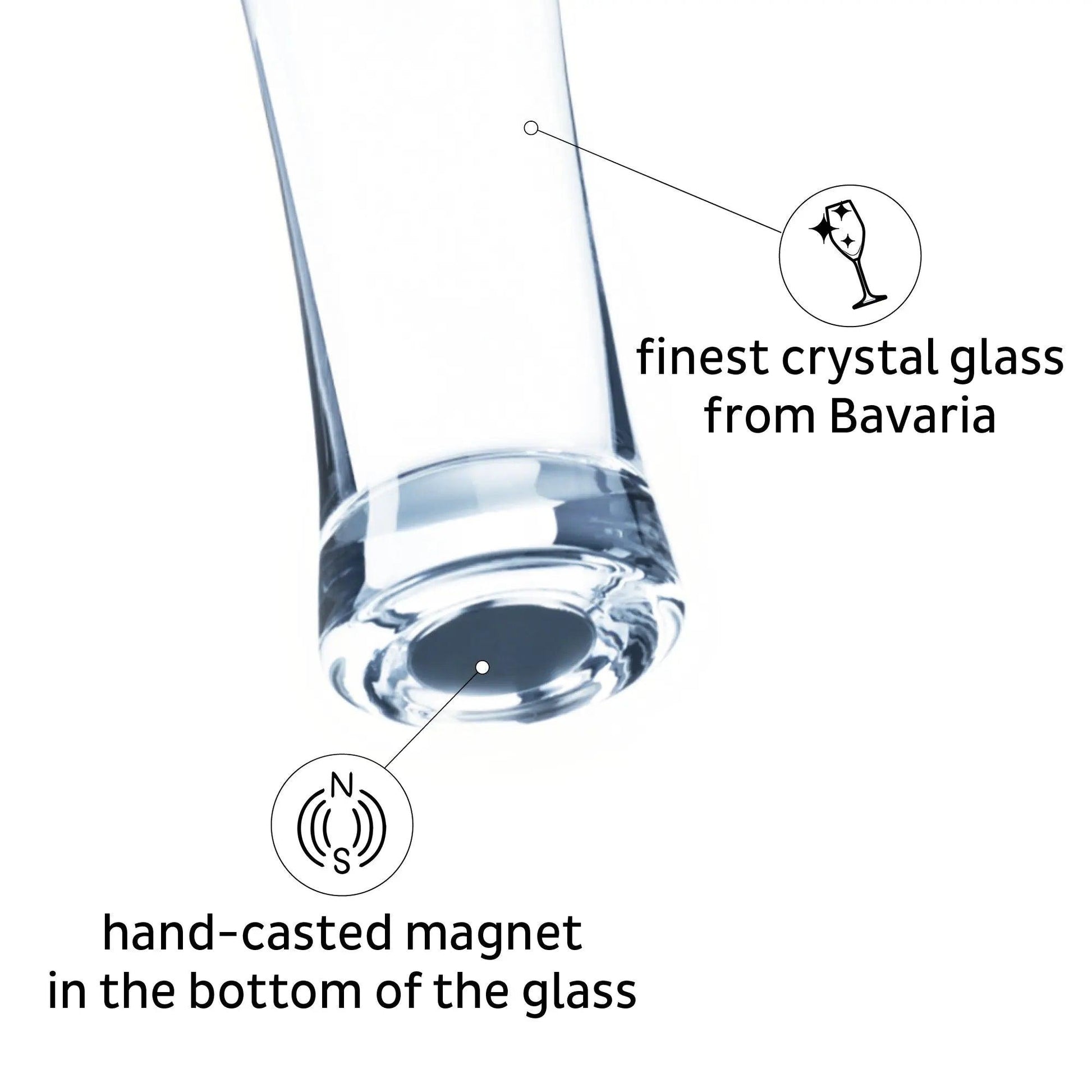 Crystal Magnetic BEER Glass by Silwy - Everything Caravans