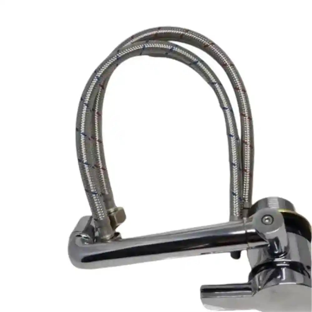 DM-WT01 Dometic Brass Fold Down Hot and Cold Water Mixer Tap diagram