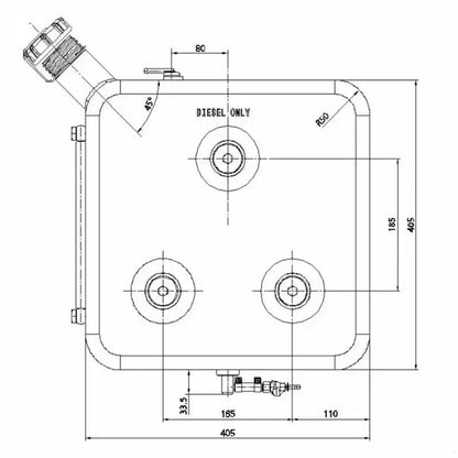 Diesel Tank Cover for suits the ECP 12L Heavy Duty Tank Left Hand Side - Everything Caravans