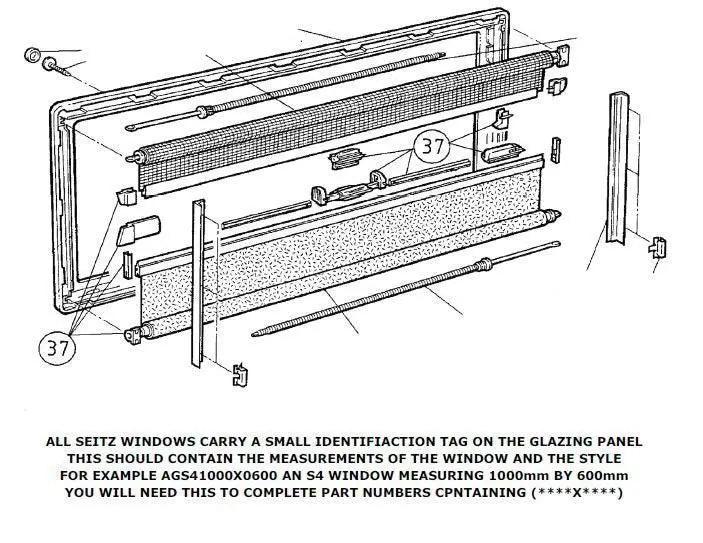 Dometic S4 Window 26mm inner Frame Assemblies Blind and Flyscreen - Everything Caravans