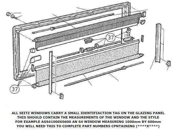 Dometic Sietz Window Stay (Pair) for 500mm High Windows Sk4 BG41300-500 - Everything Caravans