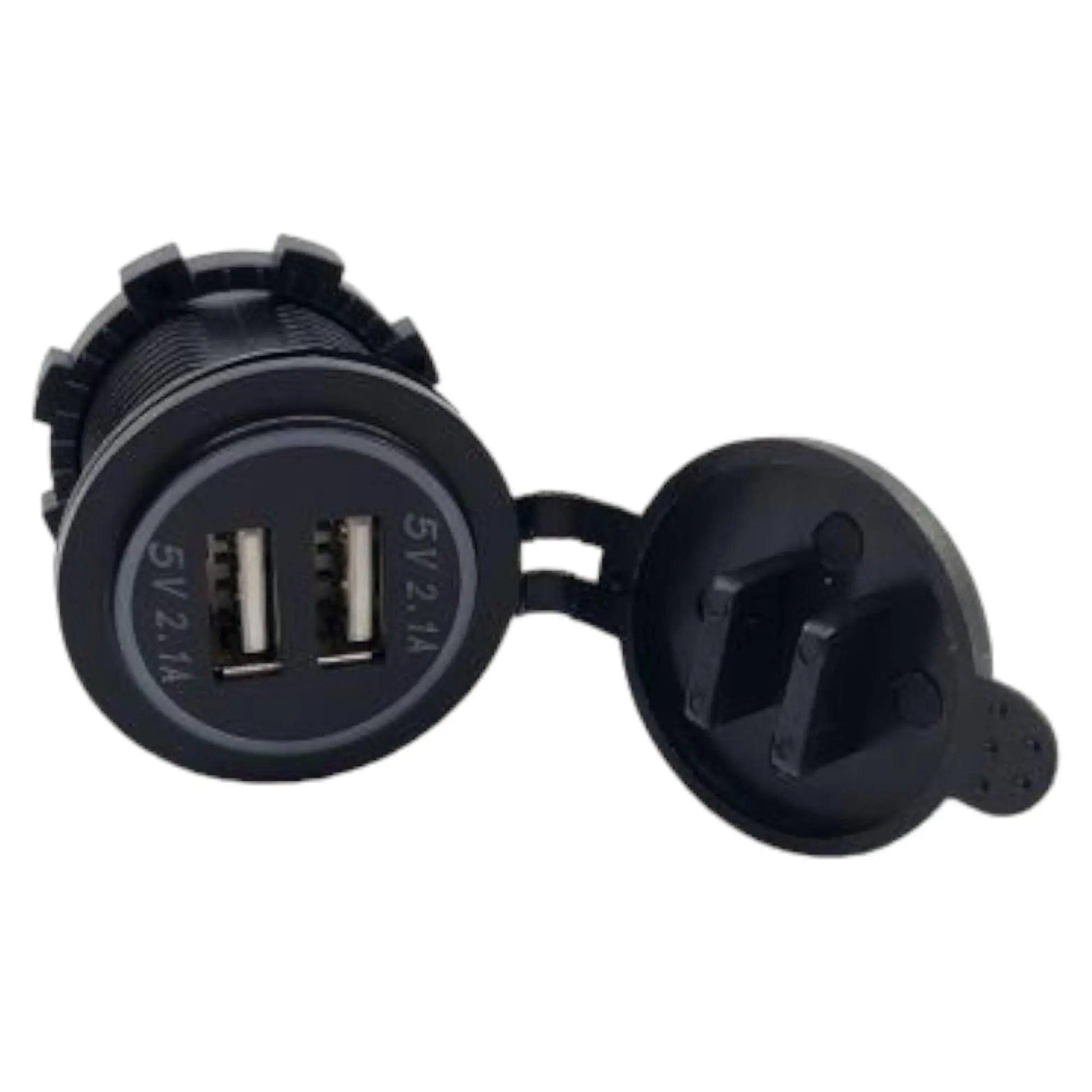 Dual USB 4.2A Charging Panel Mount Socket - Everything Caravans