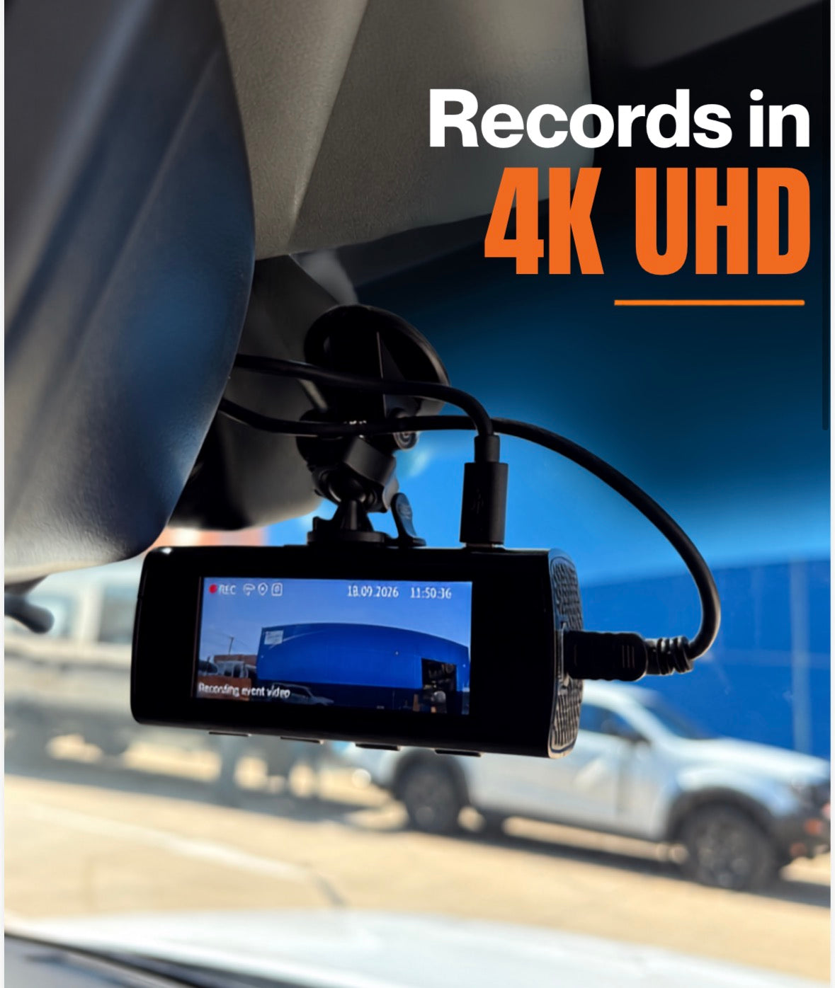 Hema 2K QHD Discreet Dual Channel Dash Cam