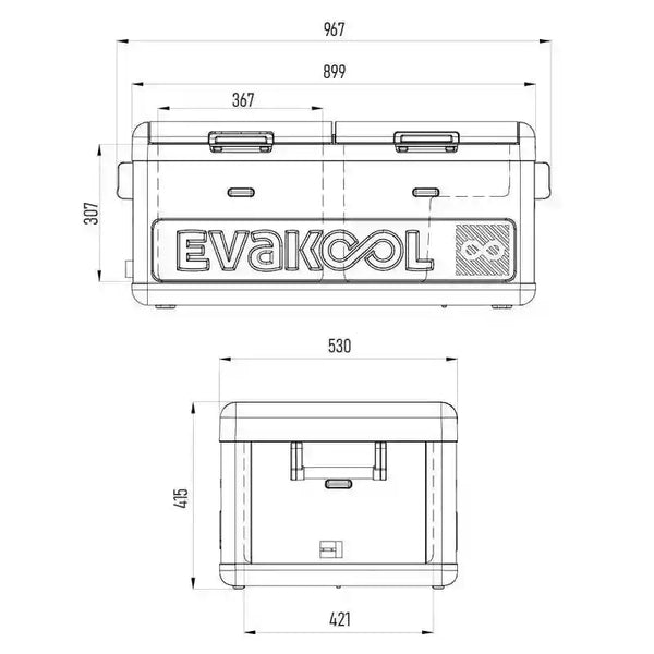 Evakool 80L Downunder 11 Dual Zone - Assembled in Australia - Everything Caravans