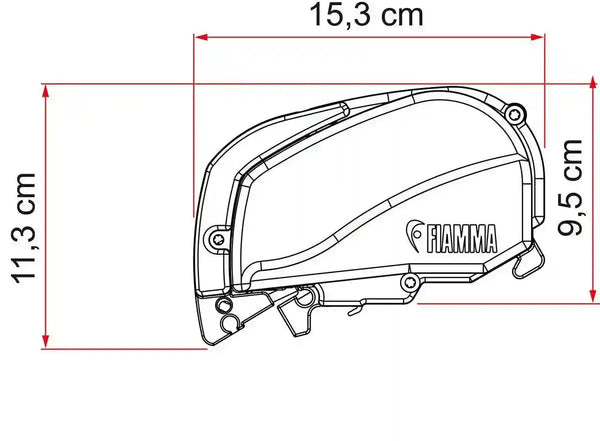 F80 S Awning - 320 Polar White Case Grey Fabric - Everything Caravans