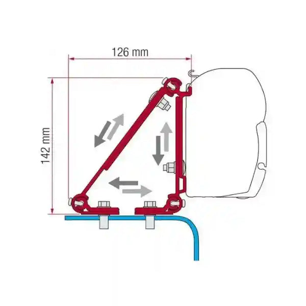 Fiamma F45 F70 Awning Mounting Bracket Kit - Multi Angle - Everything Caravans