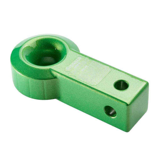 Green Prismatic 7075 Aluminium Rope Friendly Recovery Hitch — SBR-RFRH3G