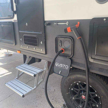 Gusto External Air Blown Cleaner Hose and Brush Black - Everything Caravans