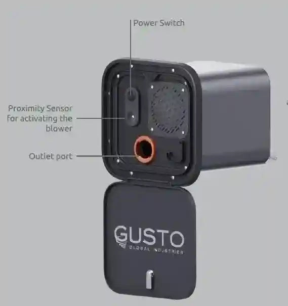 Gusto External Air Blown Cleaner Hose and Brush Black - Everything Caravans