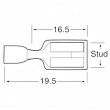 H2007B Blue 6.3mm Female Spade Crimp x 10 Diagram