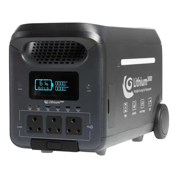 Flexopower Portable Power Station 200amp 3000w+ - Due end March - Everything Caravans