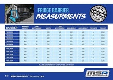 MSA 4X4 Fridge Barrier - Fits SL50 Straight Slide - Everything Caravans