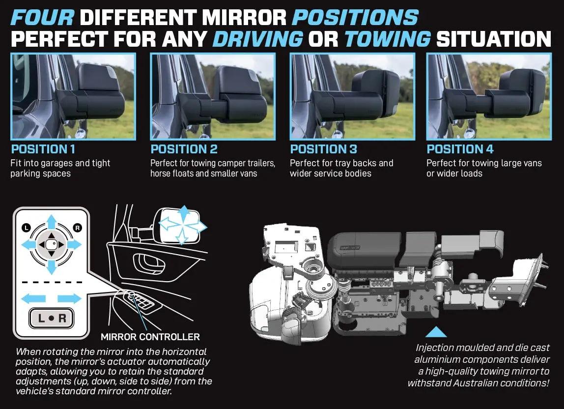 MSA Towing Mirror compatible with D-Max and Colorado - Everything Caravans